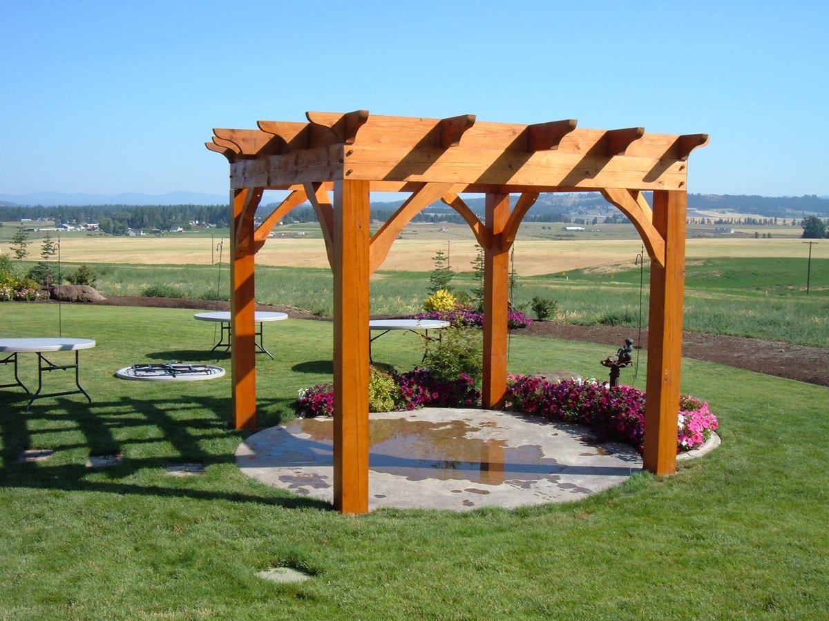 western red cedar pergola